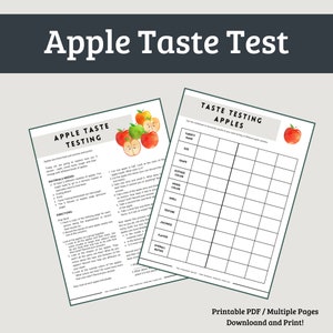 Planilha para impressão da atividade do Apple Taste Test