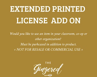 Extending Printing License for schools, co-ops, or organizations