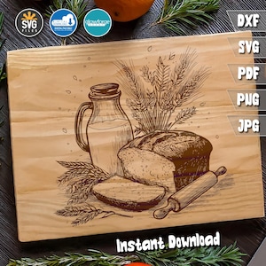 Bread Oven SVG File: Kitchen Decor Laser Cut Design (Digital Download)