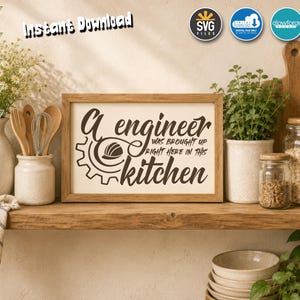 Ingenjörsexamen SVG-fil: Skärbrädedesign (digital nedladdning)