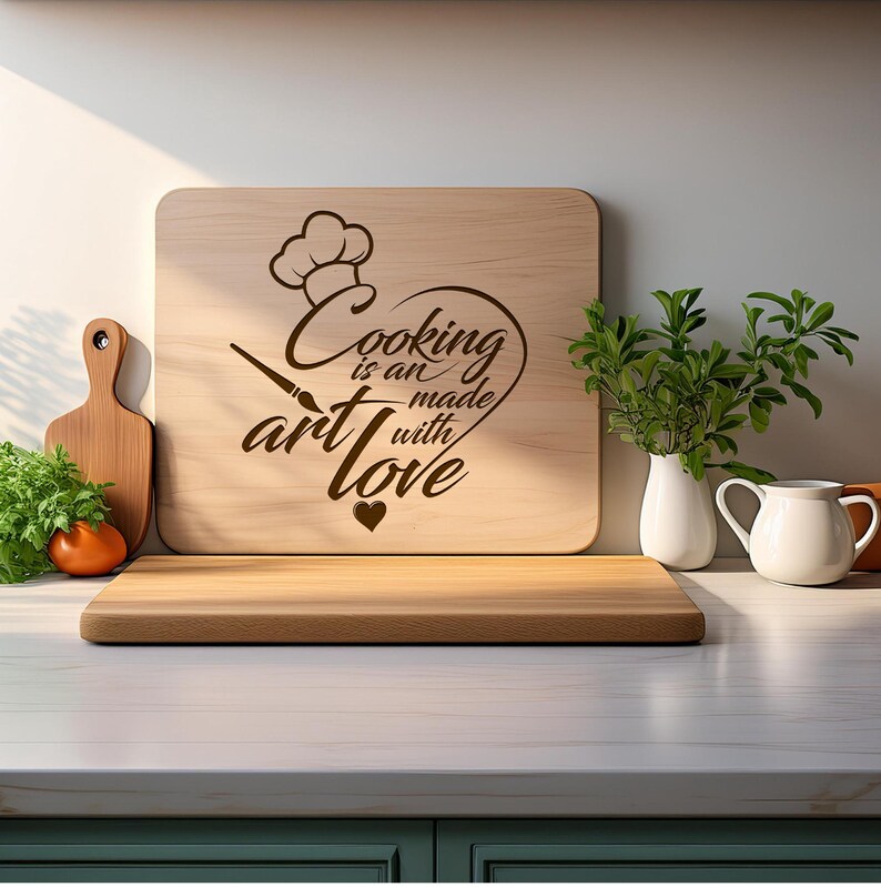 Charcuterie Board Design Svg File Laser Cutting Board SVG File Cook