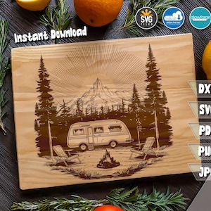 Retro Camper SVG Files: Vintage Travel Graphics (Digital Download)