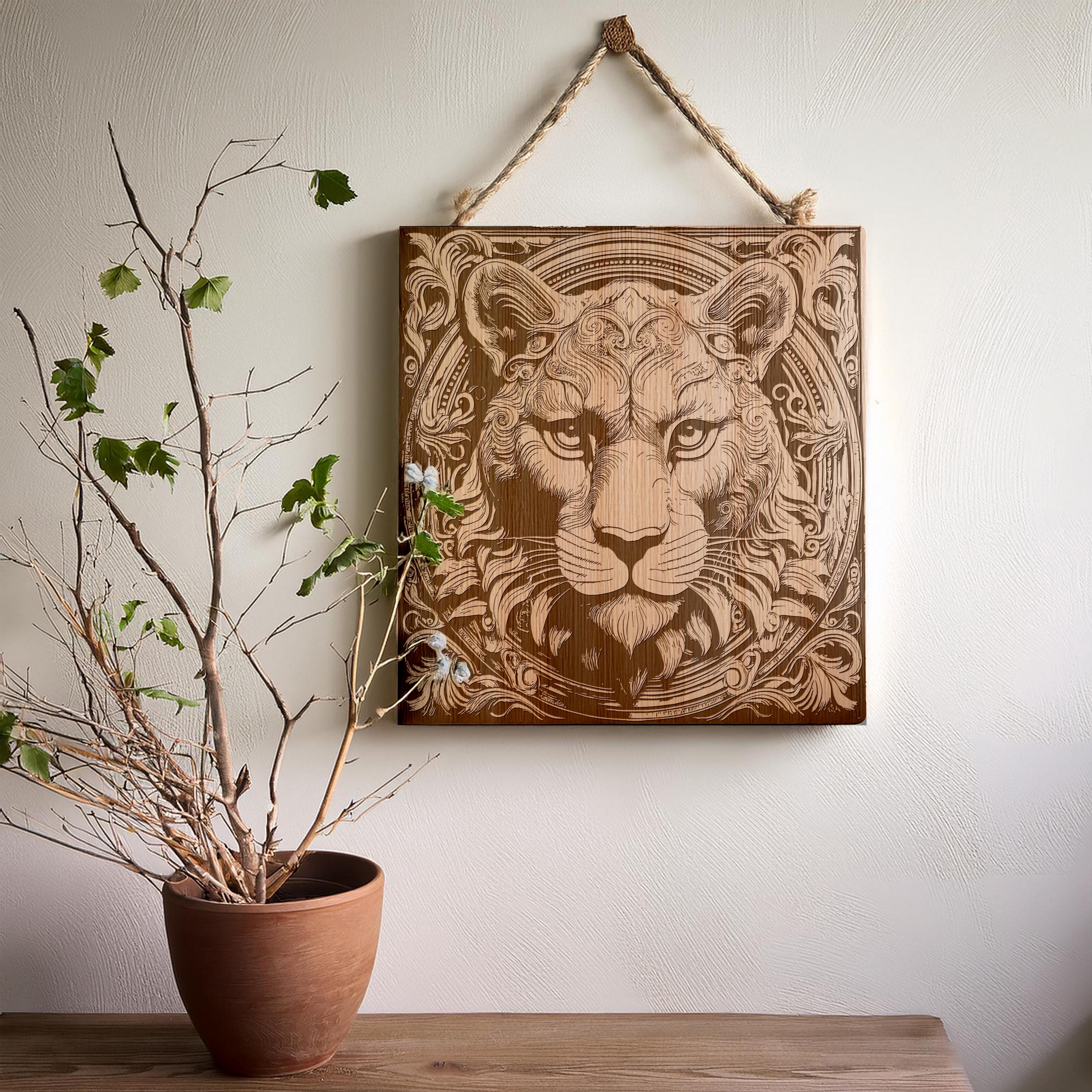 3D Illusion Tiger SVG File: Laser Cut Design (digital Download) - Etsy