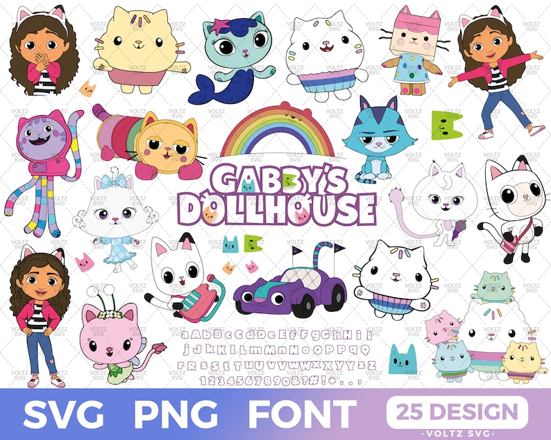 Gabbys Dollhouse Svg Gabby Bundle Svg for Cricut Gabbys - Etsy Australia