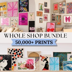 OFERTA DE TODA LA TIENDA, Conjunto de galería ecléctica, Mega paquete de 50,000, Conjuntos de galería vintage, Arte mural maximalista imprimible