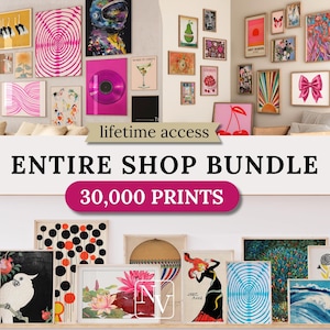 GESAMTER SHOP-VERKAUF, Whole Sale Shop 30.000 Mega Bundle-Wandkunst Eklektische, trendige und Vintage-Galerie-Sets, druckbare Maximalist-Wandkunst