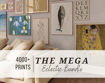 4000 + Printable Vintage Art Prints for Home Decor - Eclectic Gallery Set - Whole Shop - MEGA BUNDLE Art Prints Sets