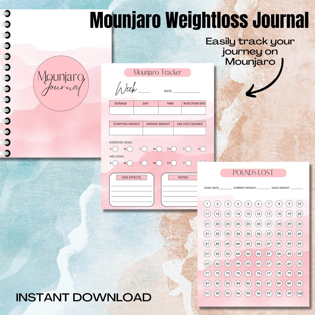 Mounjaro Weight Loss Tracker Printable Weight Loss Journal Weekly mounjaro-weight-loss-tracker-printable-weight-loss-journal-weekly