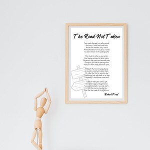 The Road Not Taken von Robert Frost | Gedicht Wandkunst | Digitaler Download | Sofortdruck