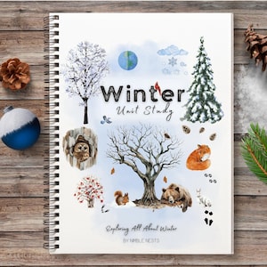 Winter Unit Study Animals in winter Trees in winter Birds in winter Wintry weather Snow cycle Winter night sky Homeschool curriculum