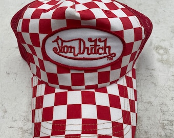 Y2K 2000s Designer Authentic Vintage Von Dutch Red/Green