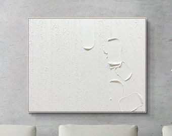 art mural abstrait blanc, art mural texturé blanc, art abstrait blanc, peinture art mural blanc, art texturé 3D blanc, peinture abstraite blanche