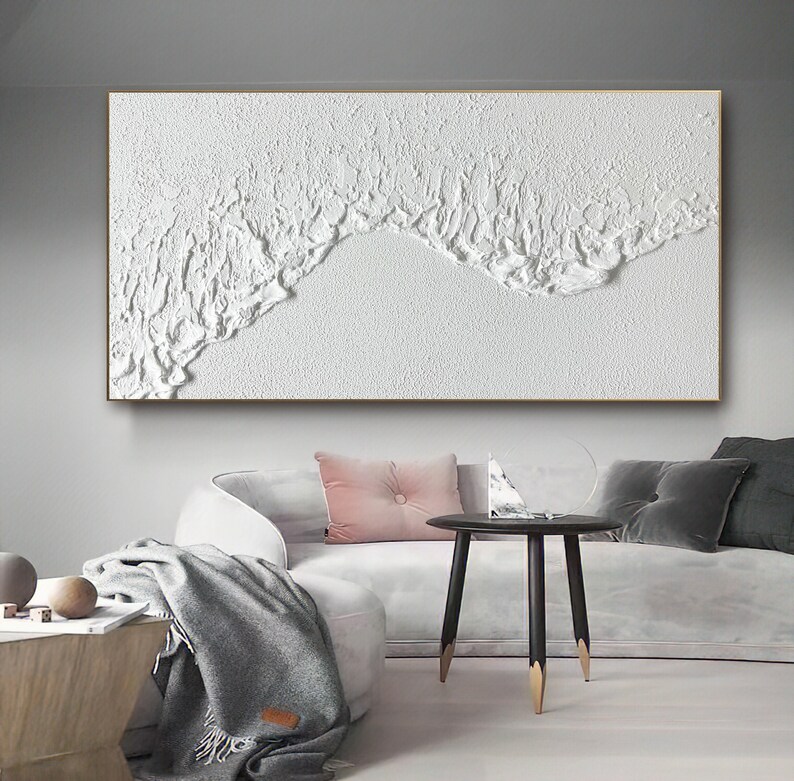 White Abstract Wall Art White Textured Wall Art White Abstract Etsy