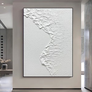 Quadro astratto bianco da parete Quadro astratto bianco da parete con texture Quadro astratto bianco Quadro da parete bianco Quadro astratto bianco con texture 3D immagine 4
