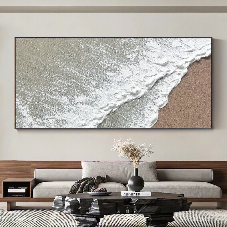Large Wall Art Abstract Ocean Painting 3D Ocean Texture Etsy Canada