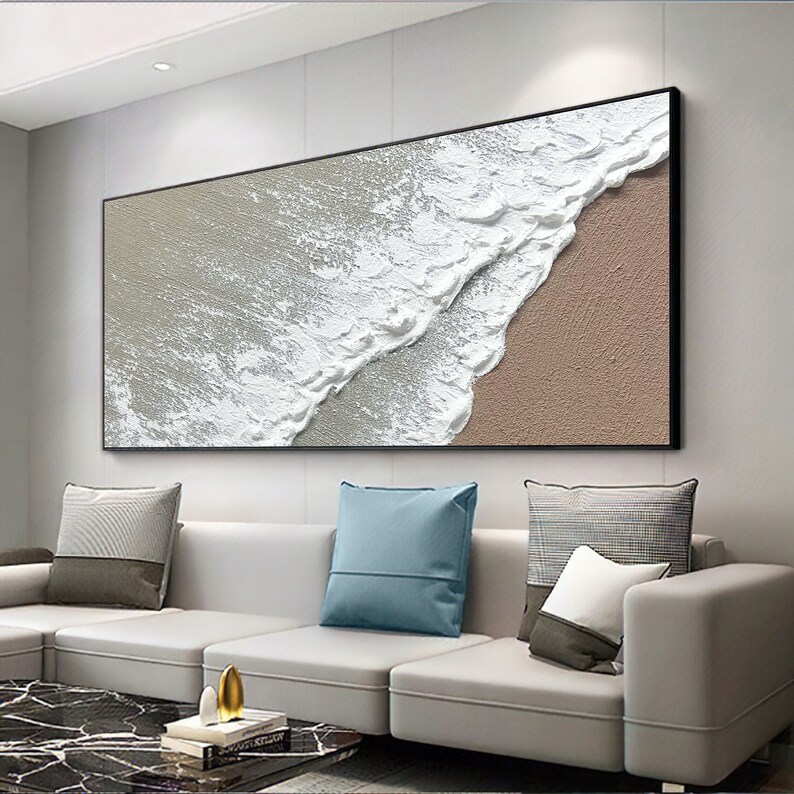 Large Wall Art Abstract Ocean Painting 3D Ocean Texture Etsy Canada