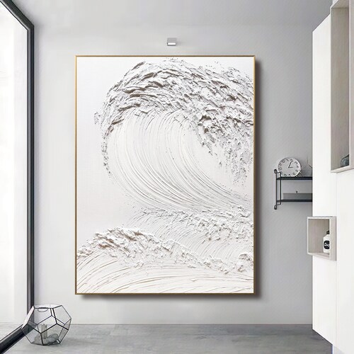 White Wall Art White 3D Textured Art White Textured Wall Art Etsy