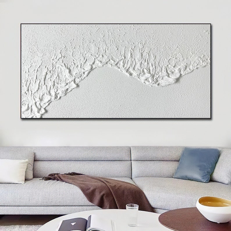 White Abstract Wall Art White Textured Wall Art White Abstract Etsy