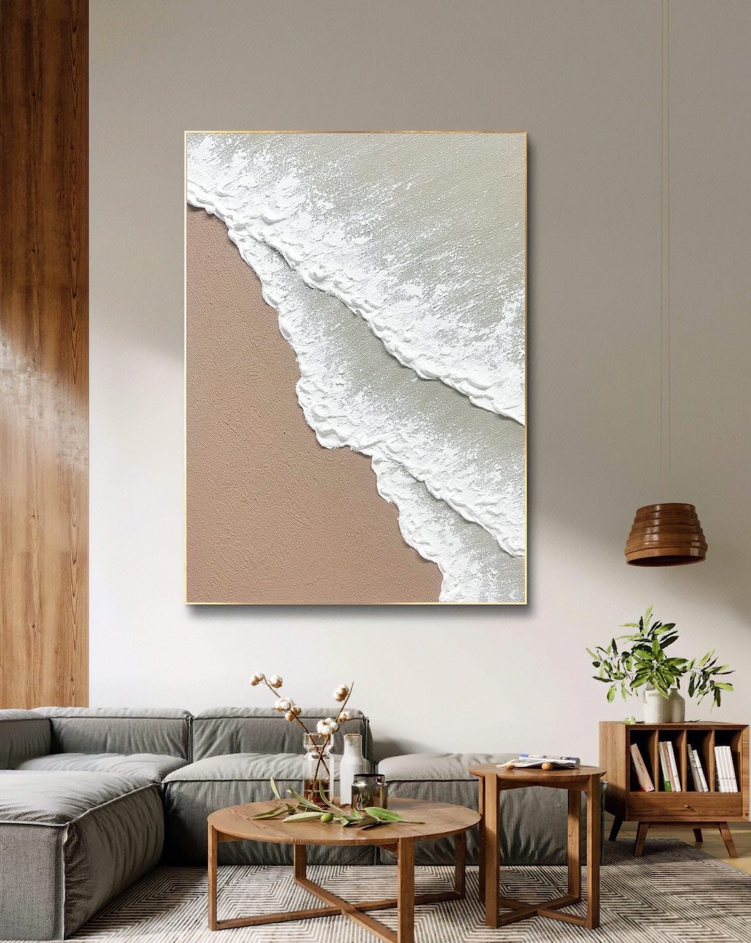 Large Wall Art Abstract Ocean Painting 3D Ocean Texture - Etsy