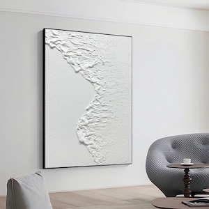 Quadro astratto bianco da parete Quadro astratto bianco da parete con texture Quadro astratto bianco Quadro da parete bianco Quadro astratto bianco con texture 3D immagine 3