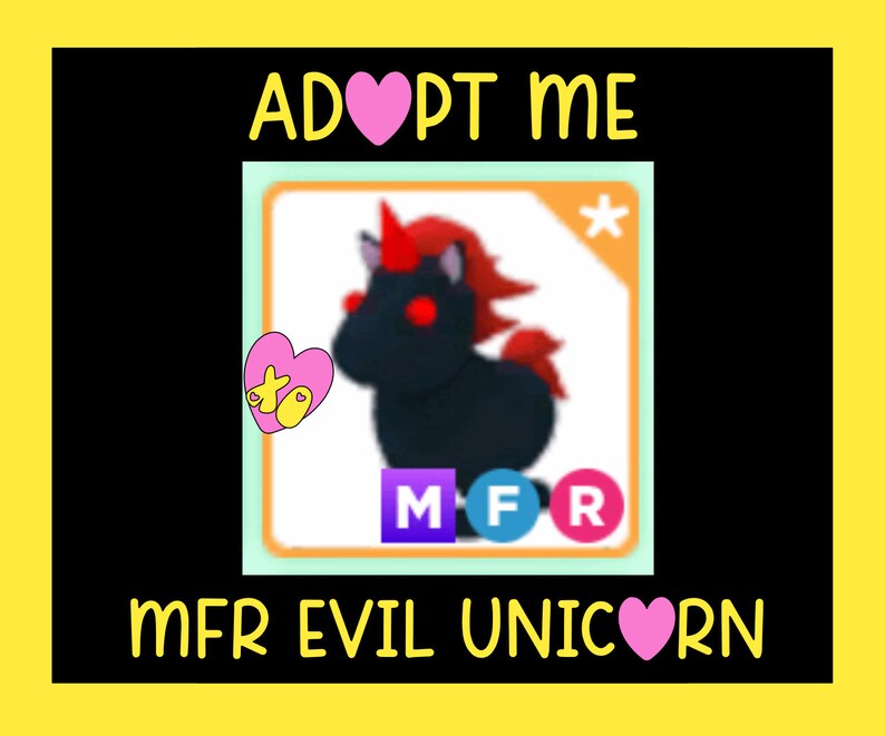 MFR Evil Unicorn Adopt Me Digital Print Etsy