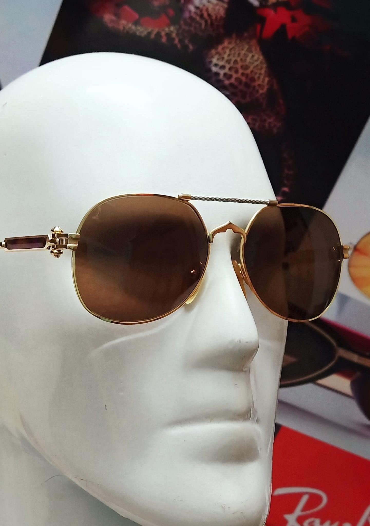 小物 PHILIPPE CHARRIOL 80'S SUNGLASSES Philippe Charriol 90PP INSIDER 80'S Luxury Sunglasses Mint