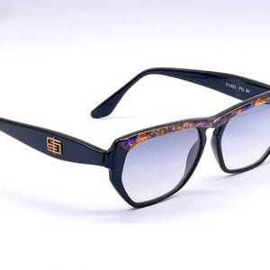 Vintage Emilio Pucci Sunglasses 91450 Black Purple Frames w Purple Lenses
