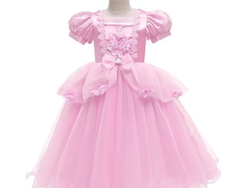 Cinderella Dress Princess Run Pink Sleeping Costume Tea Party - Baby Girl Kids