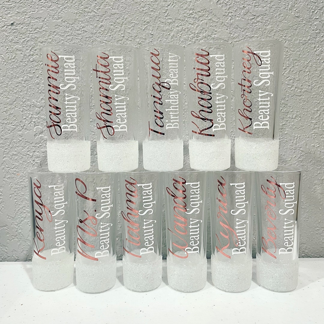 Personalized Shot Glasses Birthday Squad Birthday Shot Etsy