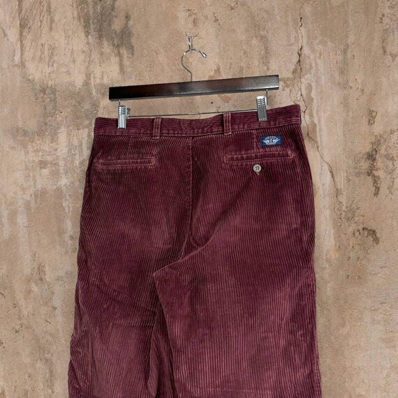 Vintage Dockers Corduroy Pants 34x28 Maroon Red Pl