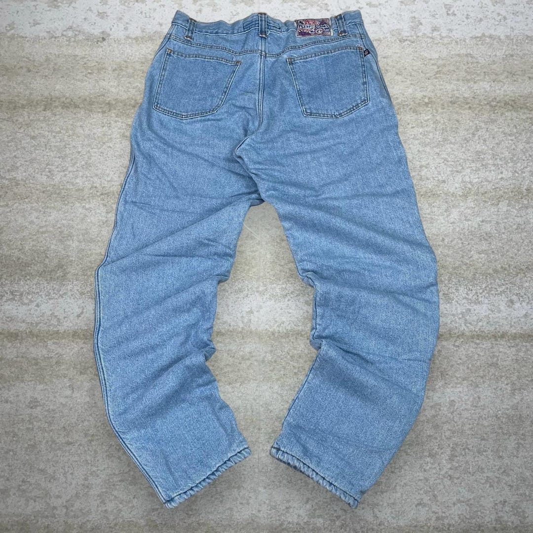Vintage Polar Jeans 36x36 Light Wash Fleece Lined Made in Vintage Polar Jeans 36x36 Light Wash Fleece Lined Made in