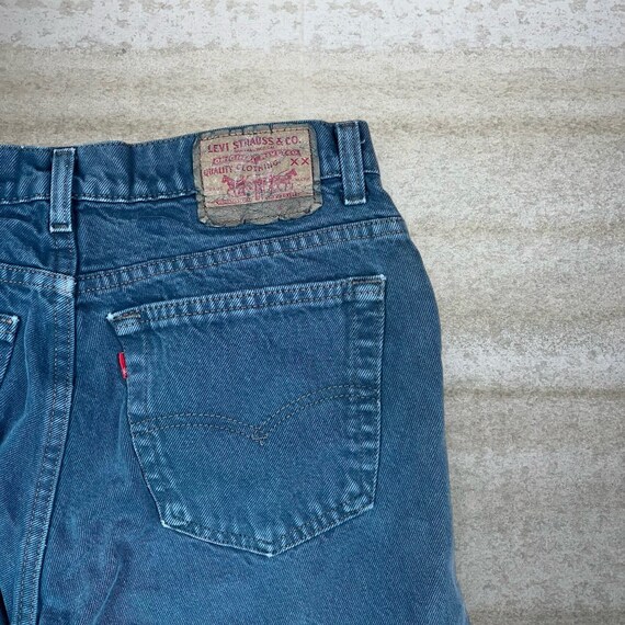 Vintage Forest Green Levis Jeans Straight Fit Tap… - image 3