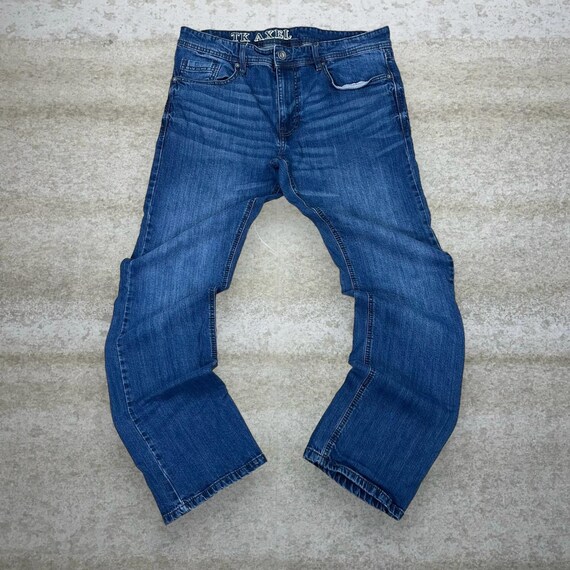 DENIME 90年代 W38 L34 Vintage Y2K Axel Skater Jeans 34x34 Relaxed Fit Dark Wash Denim