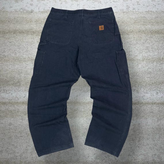 Vintage 90s Carhartt Carpenter Pants 38x32 Baggy Wide Leg Black
