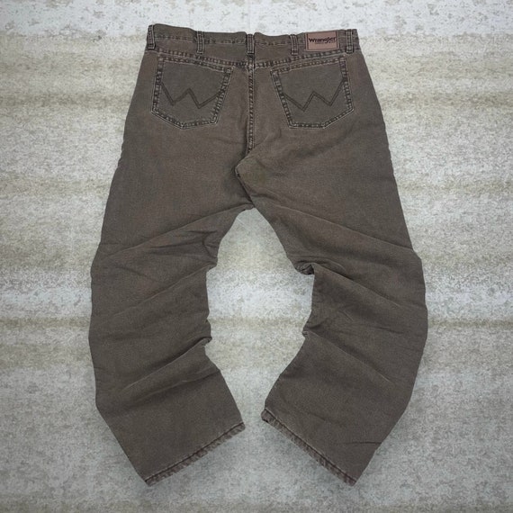 Vintage Quilt Lined Wrangler Jeans Chocolate Brow… - image 1