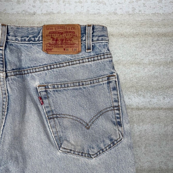 Vintage Levis Jeans 550 Relaxed Fit Light Wash Es… - image 3