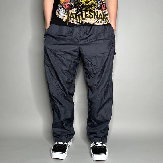 Vintage 90s Starter Track Pants Mens L Baggy Fit Dark Grey