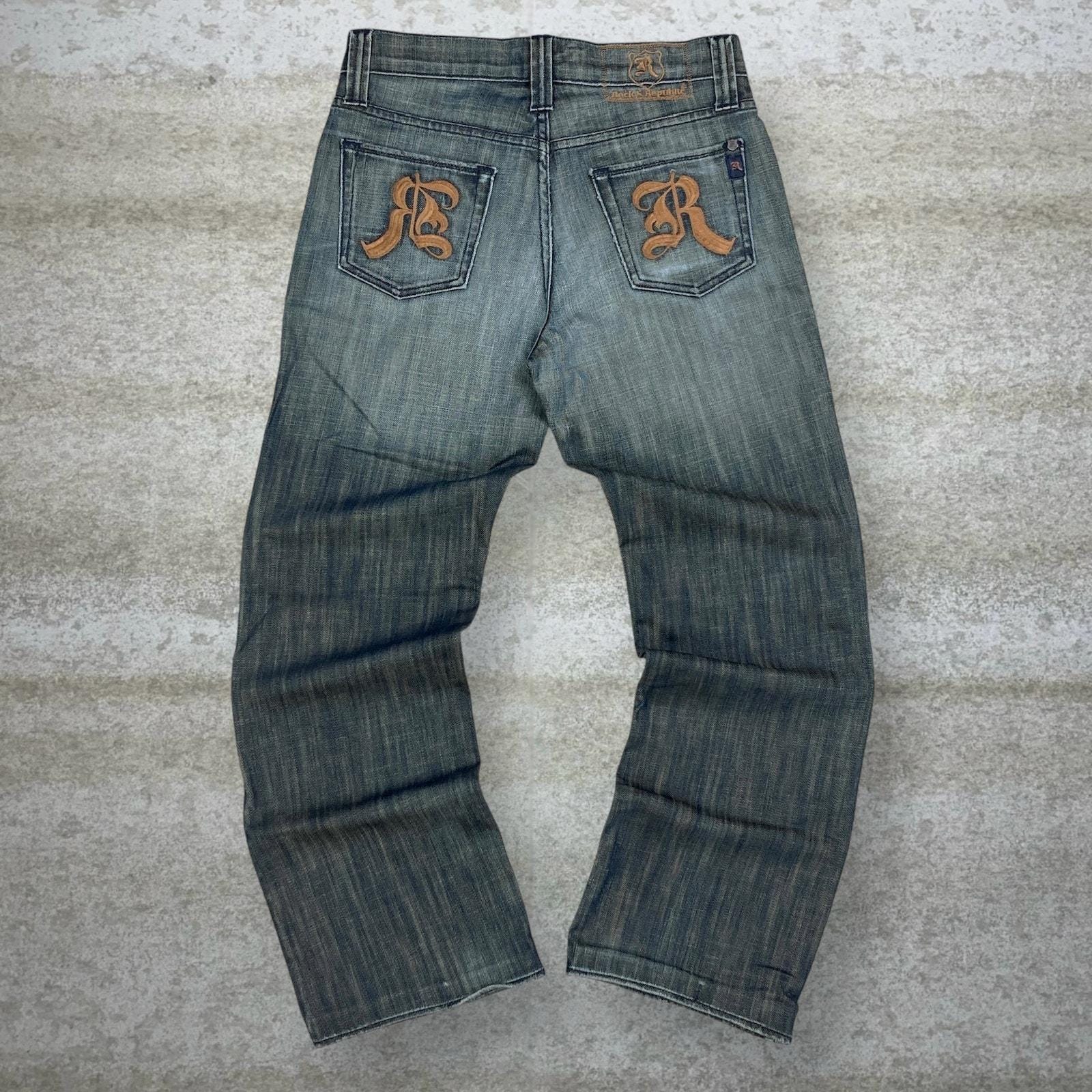 Vintage Y2K Rock & Republic Skater Jeans 30x28 Baggy Dark Wash 
