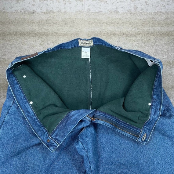 Vintage Fleece Lined LL Bean Jeans Medium Wash Wo… - image 5