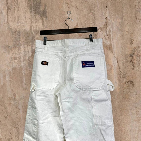 Vintage Dickies Carpenter Pants Snow White Canvas… - image 1