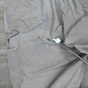 Vintage 90er Jahre Carhartt Carpenter Hose 38x32 Baggy Weites Bein Tan Canvas Latzhose Bild 7