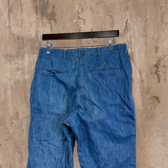 True Vintage Dress Pants Flared Fit Cobalt Blue 70
