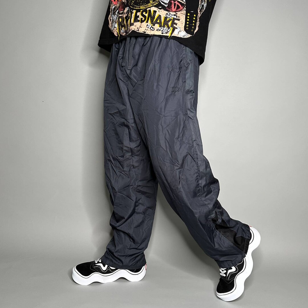 Vintage Starter Track Pants Dark Grey Polyester Subtle Logo Vintage Starter Track Pants Dark Grey Polyester Subtle Logo