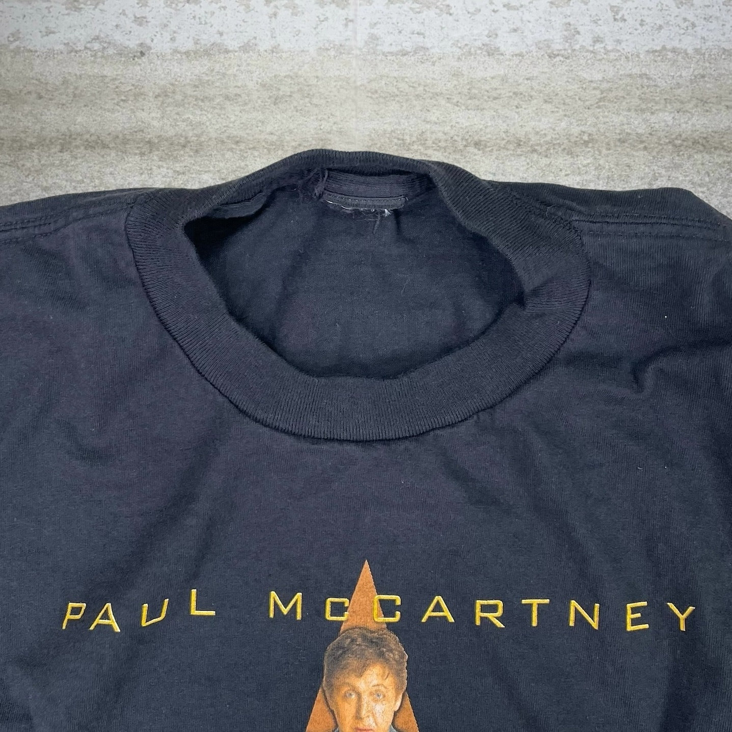 Vintage Paul Mccartney US Tour T Shirt Concert Jet Black Cotton