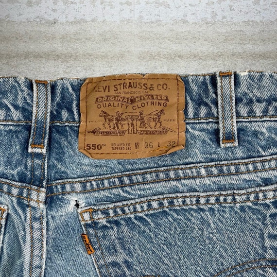 Vintage Orange Tab Levis 550 Relaxed Fit Tapered … - image 4
