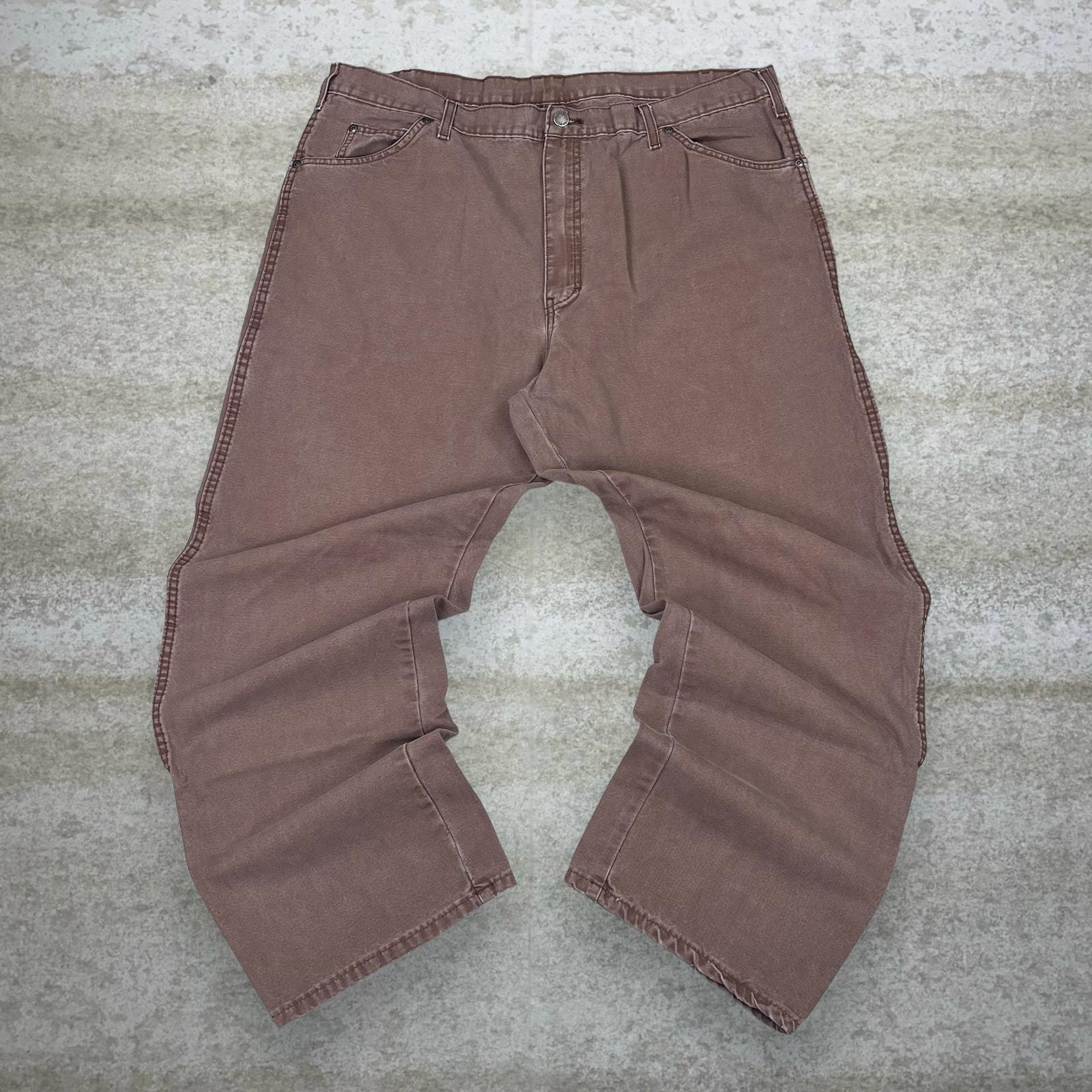 Vintage 90s Dickies Carpenter Pants 42x30 Baggy Fit Chocolate