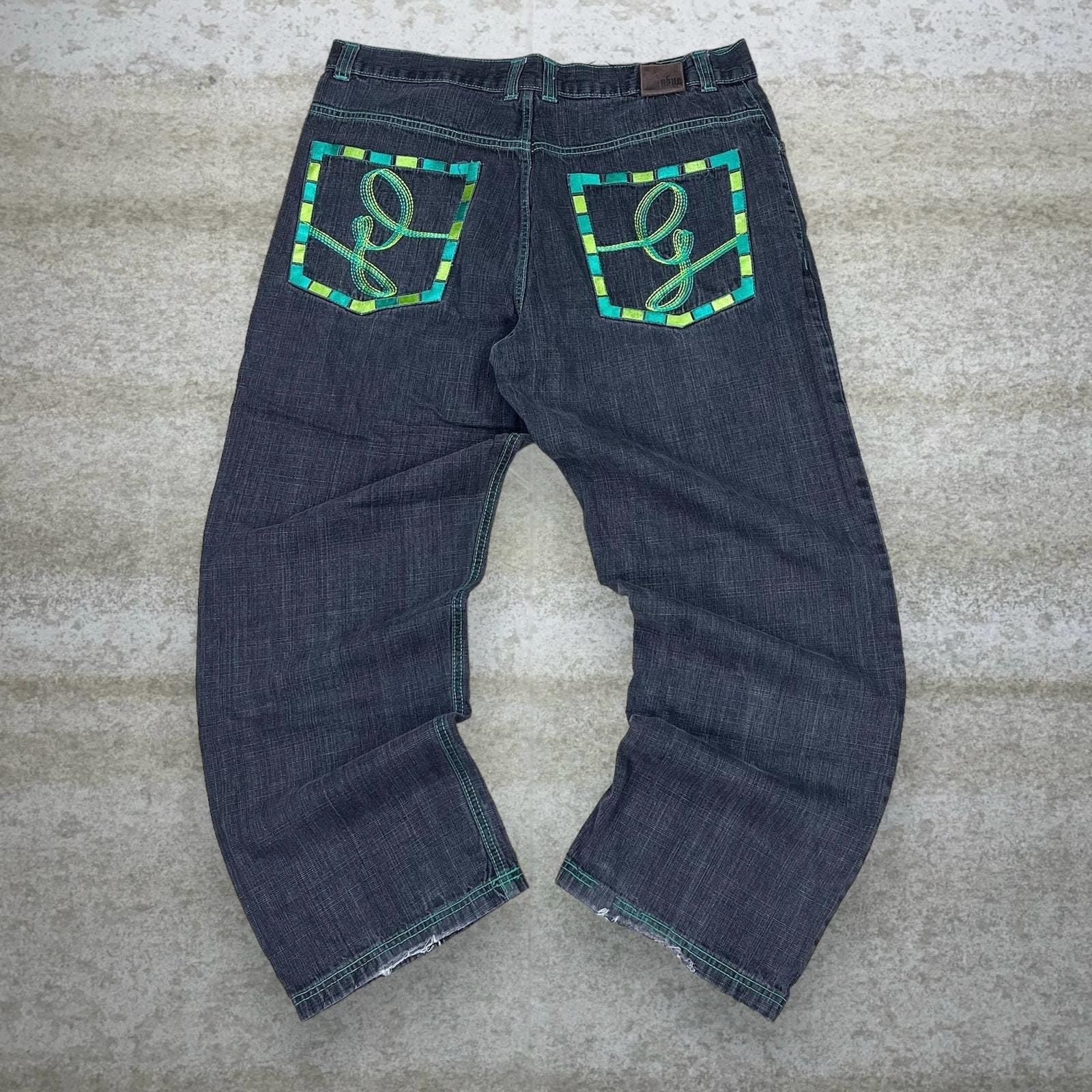 Vintage Skater Wide Leg Jeans 40x32 Ubug Smoke Black Wash Vintage Skater Wide Leg Jeans 40x32 Ubug Smoke Black Wash