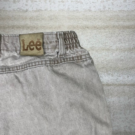 Vintage Lee Jeans 34x34 Baggy Tapered Fit Tan Was… - image 3