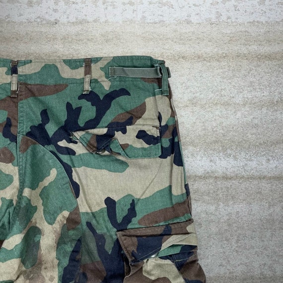 Vintage Military Camo Tactical Pants Baggy Double… - image 3