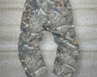 Vintage 90s Realtree Carhartt Carpenter Pants 40x30 Baggy Hunting